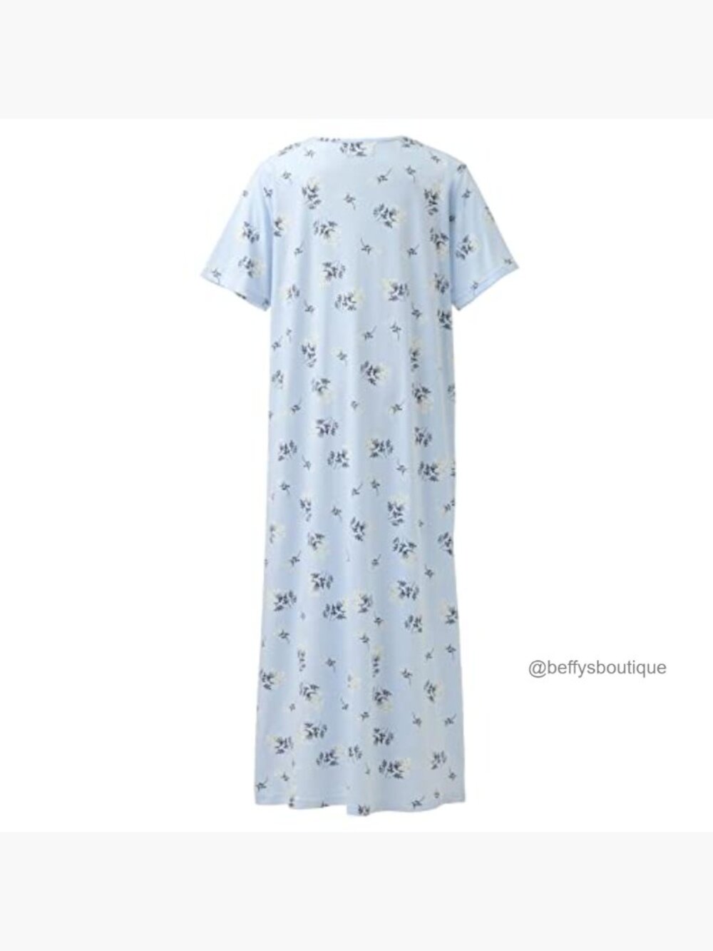 Women's 100% Cotton Lightweight Short Sleeve Nightgown Loungewear - Picture 2 of 7